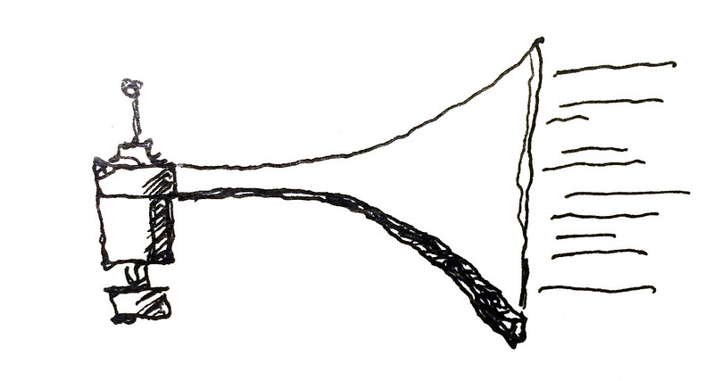 Sketch of a megaphone