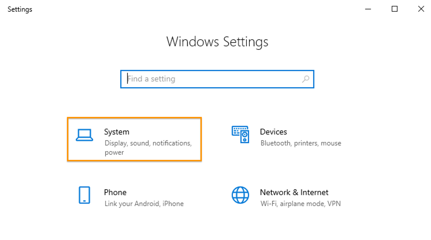 Windows Settings