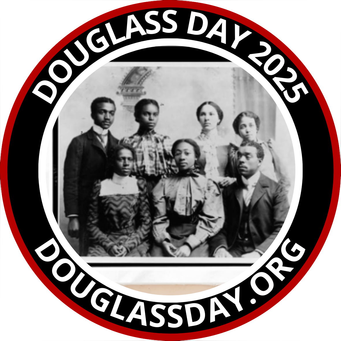 Transcribe Douglass sticker showing Douglass\' face in profile