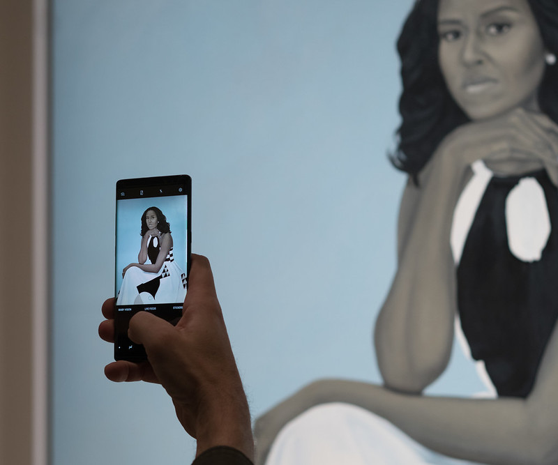 Portrait of Michelle Obama at National Portrait Gallery